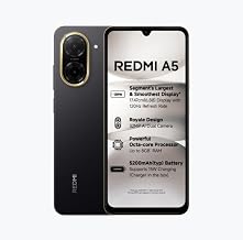 Redmi A5 Just Black (3GB RAM 64GB Storage) | Royale Design | Segment's Largest 17.47cm(6.88) and Smoothest 120Hz Display | 5200mAh Large Battery | Expandable Storage up to 2TB