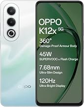 Oppo K12x 5G with 45W SUPERVOOC Charger in-The-Box (Breeze Blue, 128 GB) (6 GB RAM)