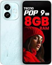Tecno POP 9 5G (Azure Sky, 8GB+128GB) | D6300 5G Processor | 48MP Sony AI Camera | 4+ Year Lag Free Fluency |5000 mAh Battery |Dual Speaker | Without Charger