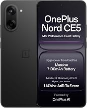 OnePlus Nord CE5 | Massive 7100mAh Battery | MediaTek Dimensity 8350 Apex | Powered by OnePlus AI | 8GB + 128GB | Black Infinity