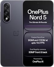 OnePlus Nord 5 | Snapdragon 8s Gen 3 | Stable 144FPS Gaming | Dual 50MP Flagship Camera | Powered by OnePlus AI | 8GB + 256GB | Phantom Grey