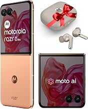 Motorola razr 50 Ultra (Peach Fuzz, 12GB RAM, 512GB Storage) | with Moto Buds+ | Moto ai | 4.0" External AMOLED Display | Snapdragon 8s Gen 3 | 6.9" AMOLED 165Hz Display | 32MP Selfie Camera