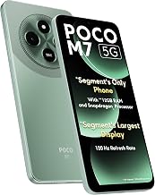 POCO M7 5G Mint Green 6GB RAM|128GB ROM|SD4 Gen2 Processor|6.88" HD+ Display|50MP Camera|8MP Front Camera|5160 mAh Battery