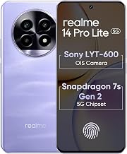 realme 14 Pro Lite Smartphone Snapdragon 7s Gen 2 4nm 5G Chipset, 6.7 inch 120Hz Display 8GB RAM 128GB ROM 5200mAh Battery, 45W Ultra Charge (Purple)