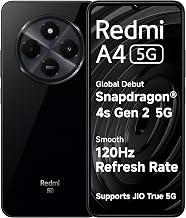 Redmi A4 5G (Starry Black, 4GB RAM, 64GB Storage) | Segment Largest 6.88in 120Hz | 50MP Dual Camera | 18W Fast Charging | Charger in The Box