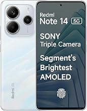 Redmi Note 14 5G (Mystique White, 6GB RAM 128GB Storage) | Global Debut MTK Dimensity 7025 Ultra | 2100 nits Segment Brightest 120Hz AMOLED | 50MP Sony LYT 600 OIS+EIS Triple Camera