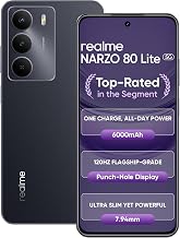 realme NARZO 80 Lite 5G (Onyx Black, 4GB+128GB) | 6000mAh Long-Lasting Battery | MediaTek Dimensity 6300 5G | AI Assist | IP64 Rated Water & Dust Resistance | Military-Grade Durability