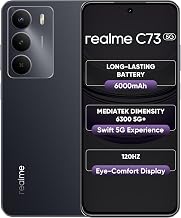 realme C73 5G Smartphone 4+64GB Onyx Black,6.67-inch Screen, 120Hz Display,6000mAh Battery, 40MP Camera, MediaTek Dimensity 6300 Processor, IP64