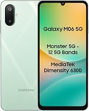 Samsung Galaxy M06 5G (Sage Green, 4GB RAM, 128 GB Storage) | MediaTek Dimensity 6300 | AnTuTu Score 422K+ | 12 5G Bands| 25W Fast Charging | 4 Gen of OS Upgrades | Without Charger