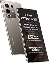 Infinix Note 50s 5G+ (Titanium Grey, 6GB RAM, 128GB Storage) | Slimmest 3D Curved 144Hz AMOLED Display | 5500mAH Battery | Dual Speakers by JBL | 90FPS BGMI | 64MP Sony Camera