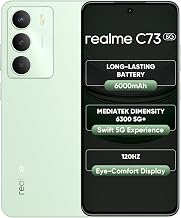 realme C73 5G Smartphone 4+64GB Jade Green, 6.67-inch Screen, 120Hz Display,6000mAh Battery, 40MP Camera, MediaTek Dimensity 6300 Processor, IP64