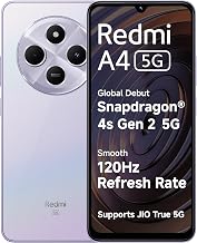 Redmi A4 5G (Sparkle Purple, 4GB RAM, 64GB Storage) | Segment Largest 6.88in 120Hz | 50MP Dual Camera | 18W Fast Charging | Charger in The Box