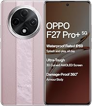 OPPO F27 Pro+ 5G (Dusk Pink, 8GB RAM, 256GB Storage)| 6.7" FHD+ AMOLED Toughest 3D Curved Display|64MP AI Featured Camera|IP69 | 67W SUPERVOOC| with No Cost EMI/Additional Exchange Offers