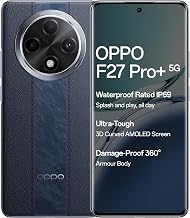 Oppo F27 Pro+ 5G (Midnight Navy, 8GB RAM, 128GB Storage) | 6.7" FHD+ AMOLED Toughest 3D Curved Display|64MP AI Featured Camera|IP69 | 67W SUPERVOOC| with No Cost EMI/Additional Exchange Offers